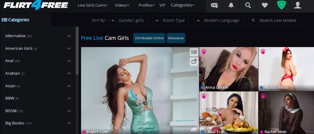 Flirt4free Met cammeisjes