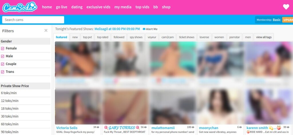 CamSoda Cam-site